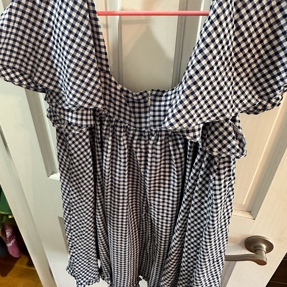 Blue Gingham Baby Doll Dress - Picture 5 of 6